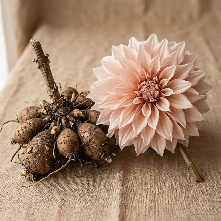 Dahlia Tubers · English Café-au-Lait